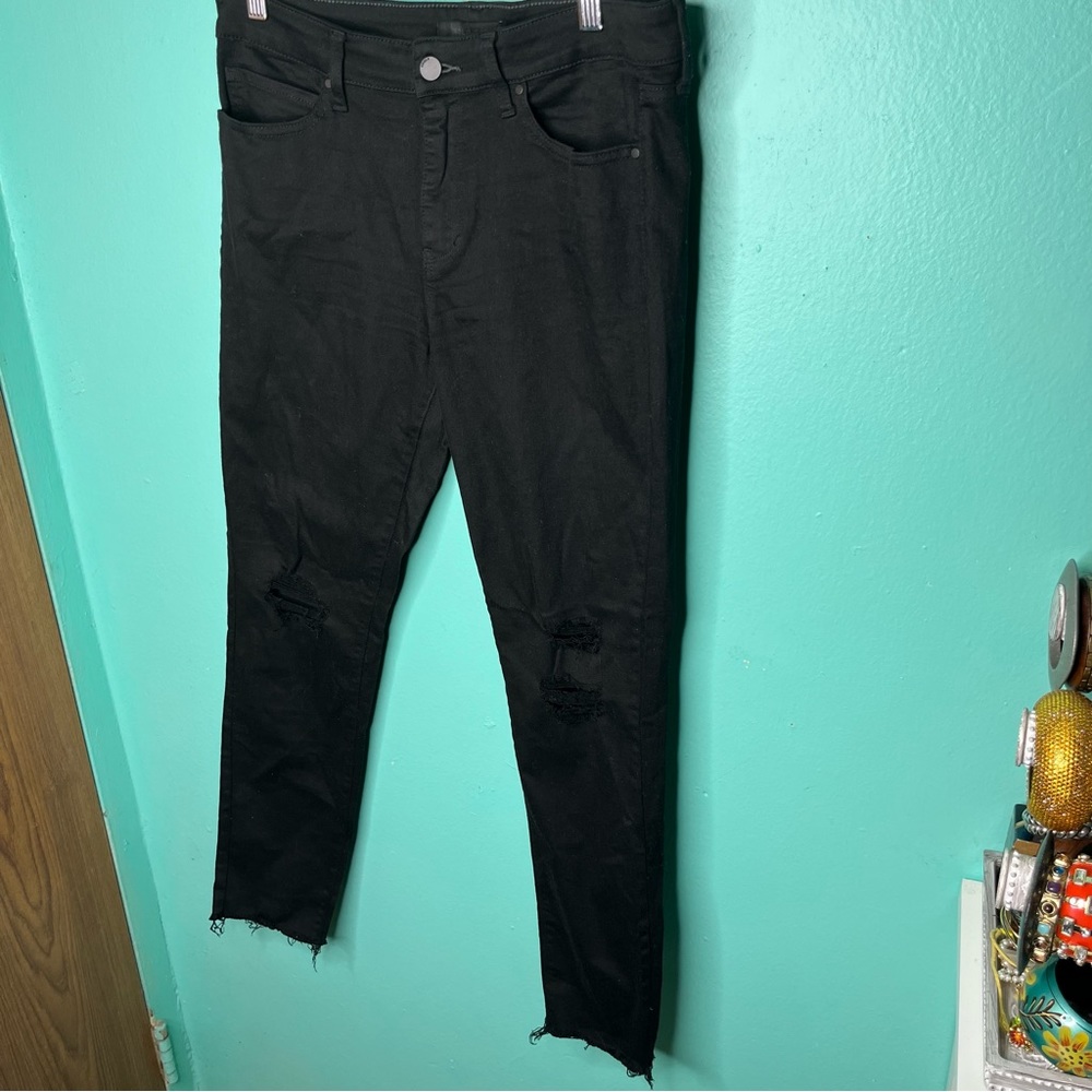 Uniqlo Black Ripped skinny Jeans - Picture 7 of 9